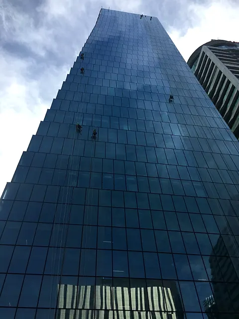 Exterior Window Cleaning: URABES crew on site, photo 8 of 19