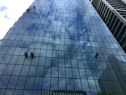 Exterior Window Cleaning: URABES crew on site, photo 9 of 19