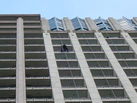 Exterior Window Cleaning: URABES crew on site, photo 10 of 19