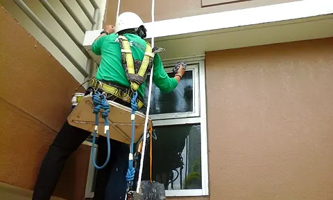 Exterior Window Cleaning: URABES crew on site, photo 19 of 19
